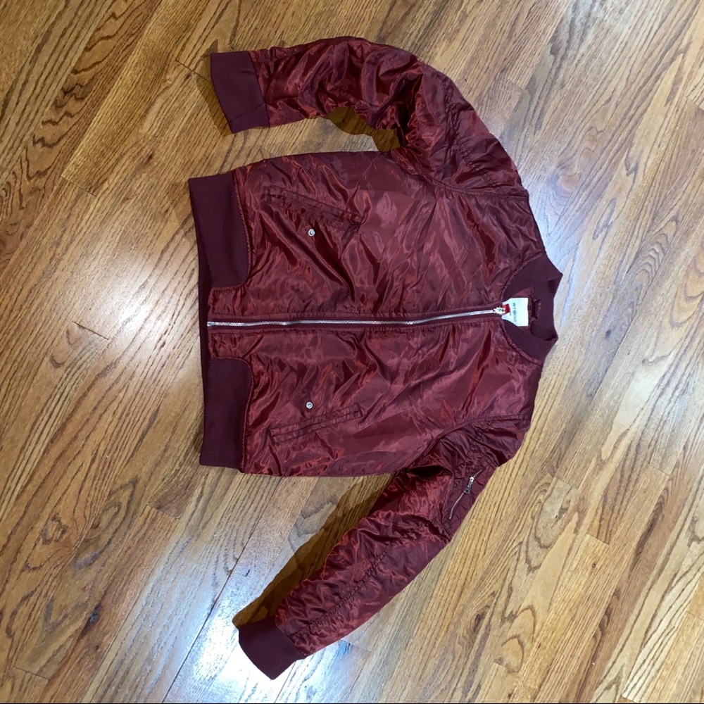 Burgundy Bomber Jacket - Picture 8 of 8